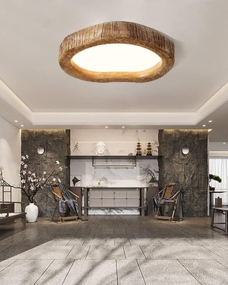 Minimalistyczna Lampa z Drewna w Stylu Japandi z Efektem Poświaty