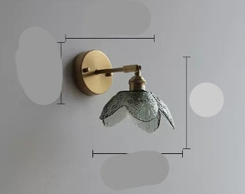 Dekoracyjna Lampa Ścienna z Łukowatym Ramieniem i Szklanym Kloszem