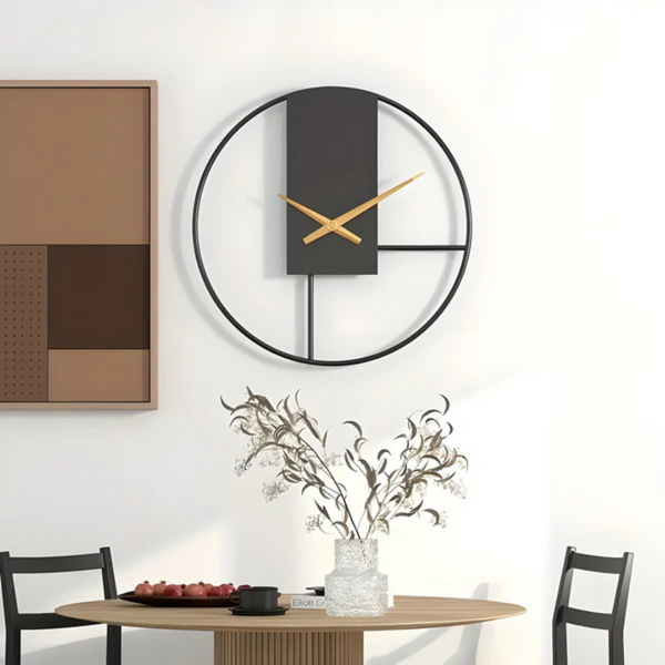 Elegancki Minimalistyczny Zegar Ścienny Aurum z Cichym Mechanizmem
