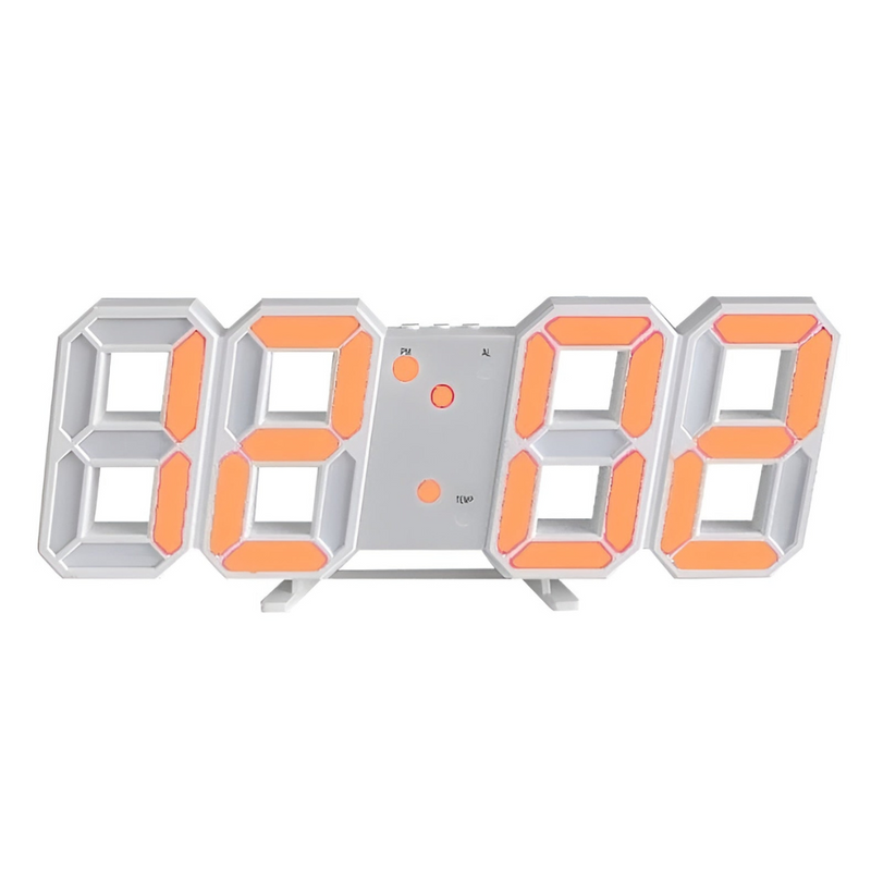 Zegar LED z cyfrowym designem i trójwymiarową głębią