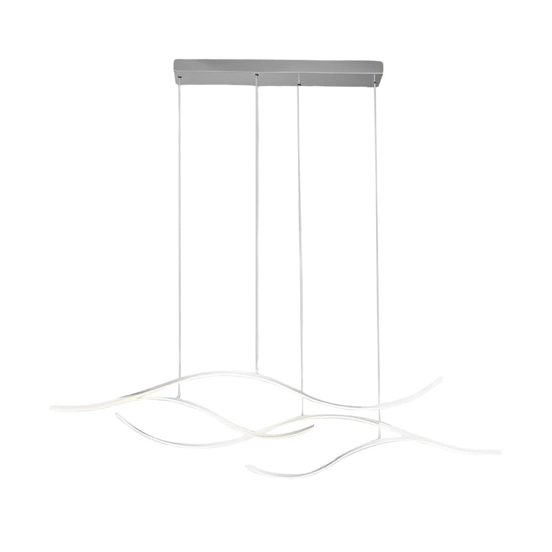 Designerska Lampa Sufitowa LED o Faliście Zakrzywionej Formie