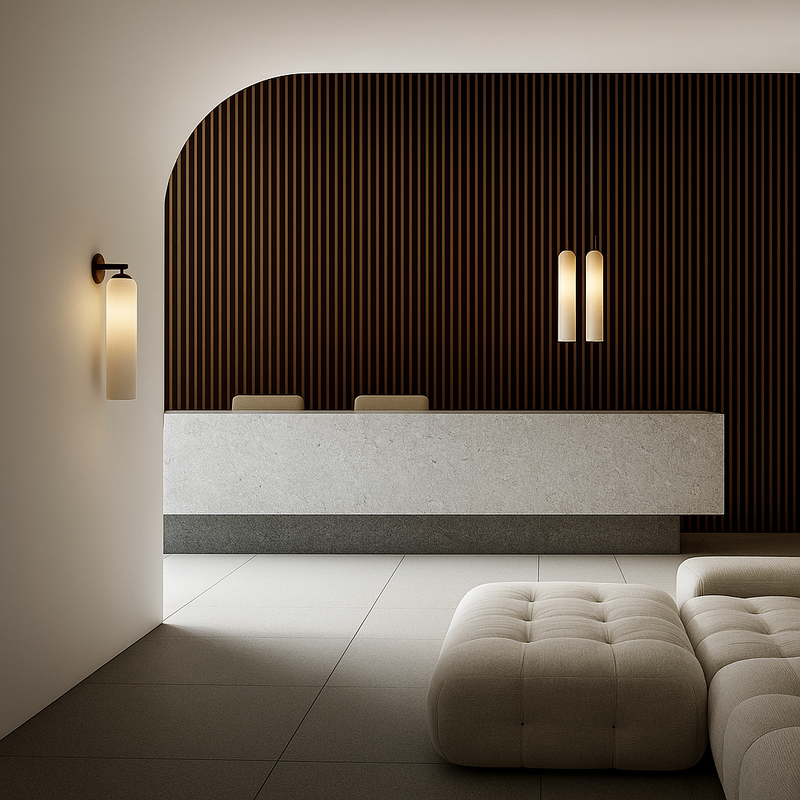 Elegancka Szklana Lampa Ścienna