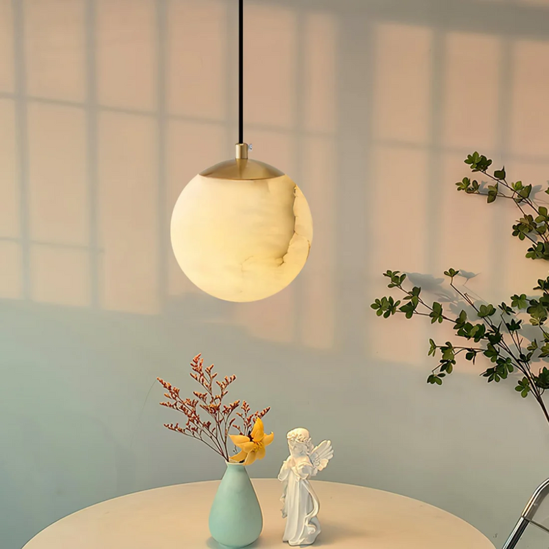 Alabastrowa Lampa Wisząca Kula