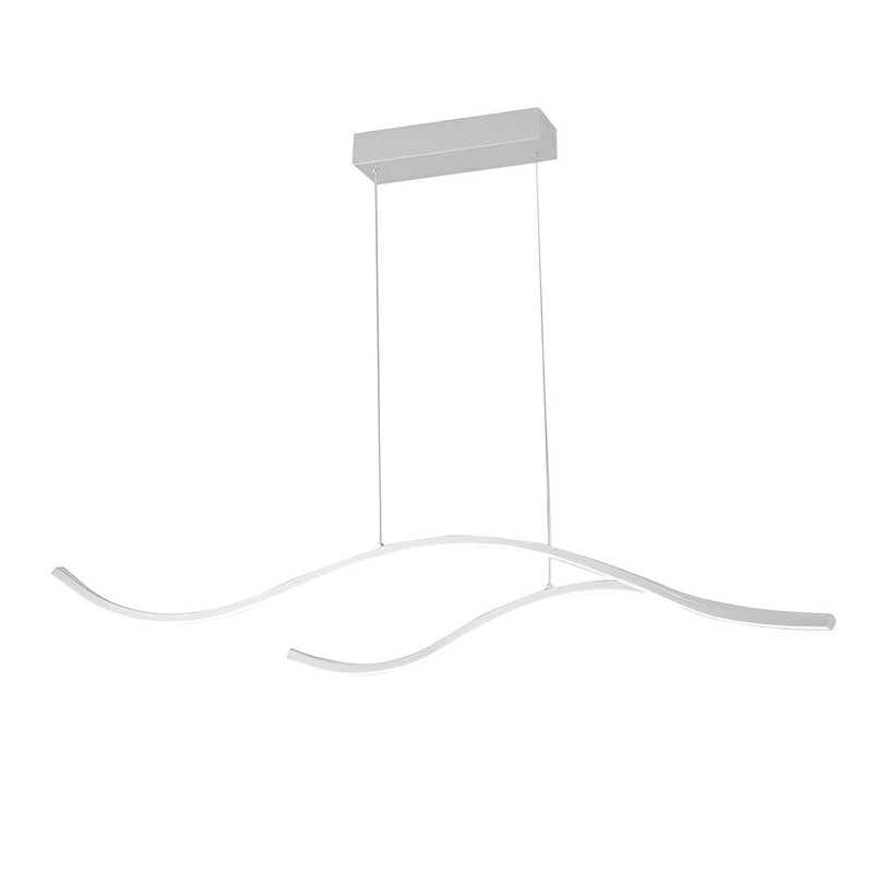 Designerska Lampa Sufitowa LED o Faliście Zakrzywionej Formie