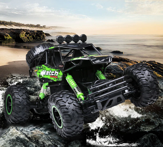 Wytrzymały monster truck zdalnie sterowany na terenowe przygody