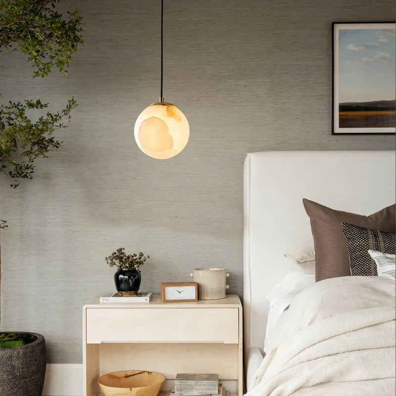 Alabastrowa Lampa Wisząca Kula