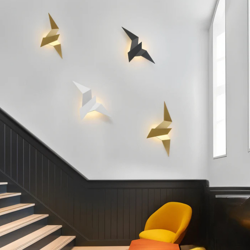 Dekoracyjna Lampa Ścienna z Inspiracją Origami