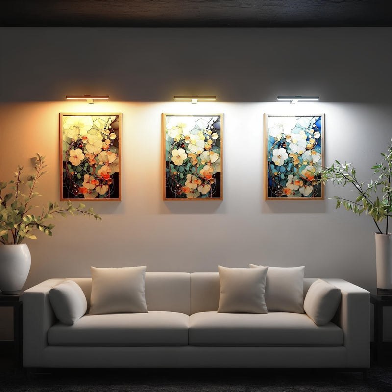 Oświetlenie obrazów z funkcją ładowania elegancka lampa ścienna