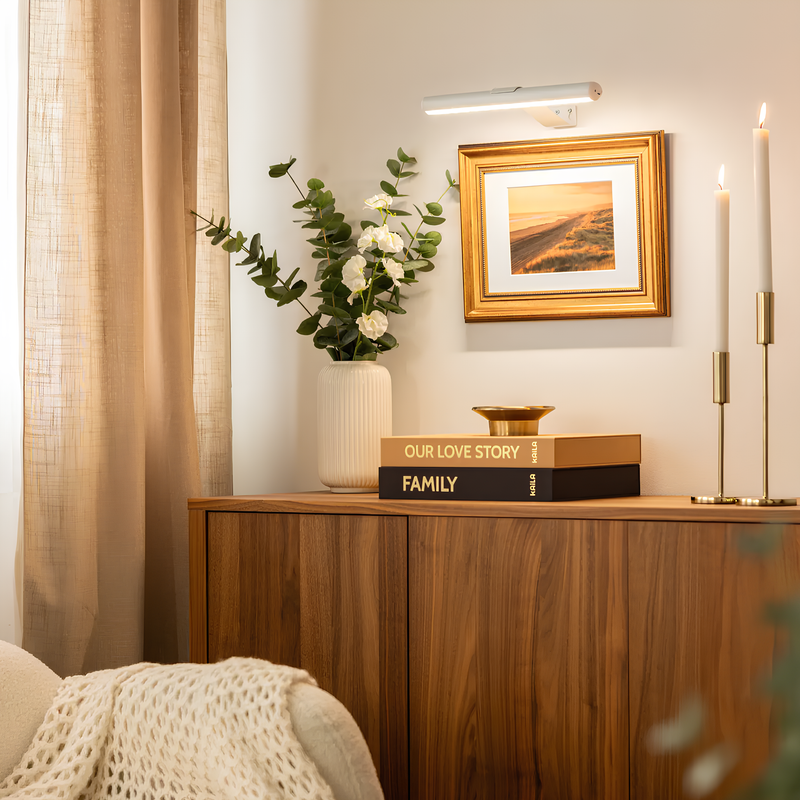 Oświetlenie obrazów z funkcją ładowania elegancka lampa ścienna