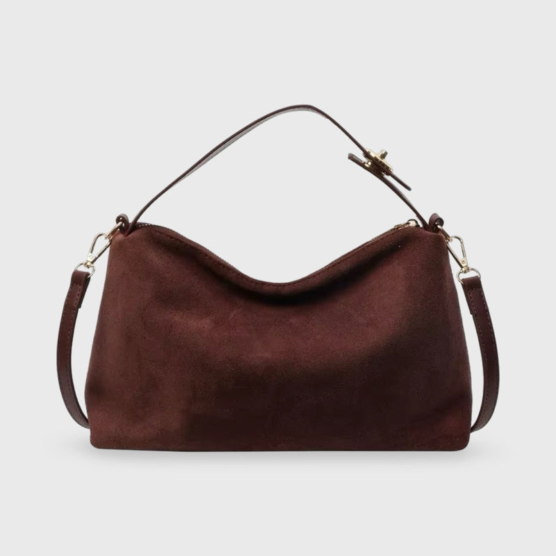Zamszowa Torebka Elena Tote – Idealna na Spotkania i Do Pracy