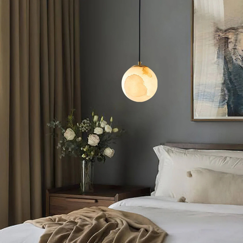 Alabastrowa Lampa Wisząca Kula