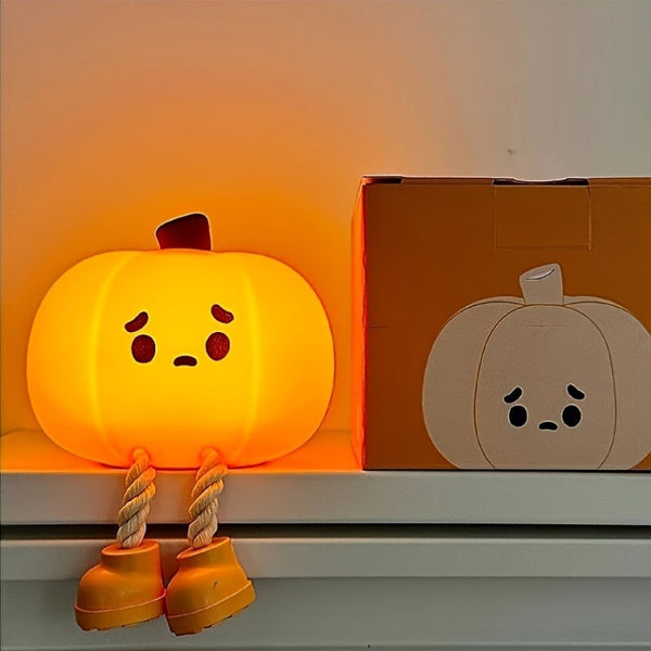 Lampka nocna LED w kształcie dyni, ładowana przez USB