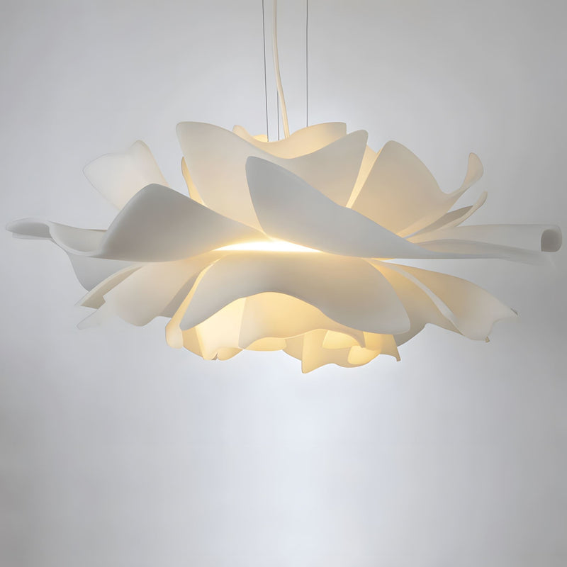 Skandynawska Lampa Sufitowa LED z Kwiatowym Motywem