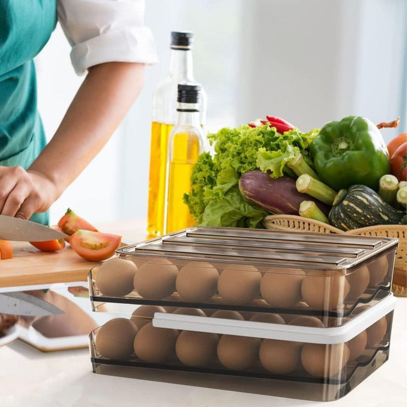 Stylowy i praktyczny pojemnik na jajka z inteligentną konstrukcją do układania w stosy