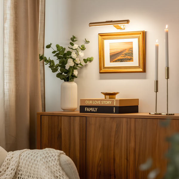 Oświetlenie obrazów z funkcją ładowania elegancka lampa ścienna