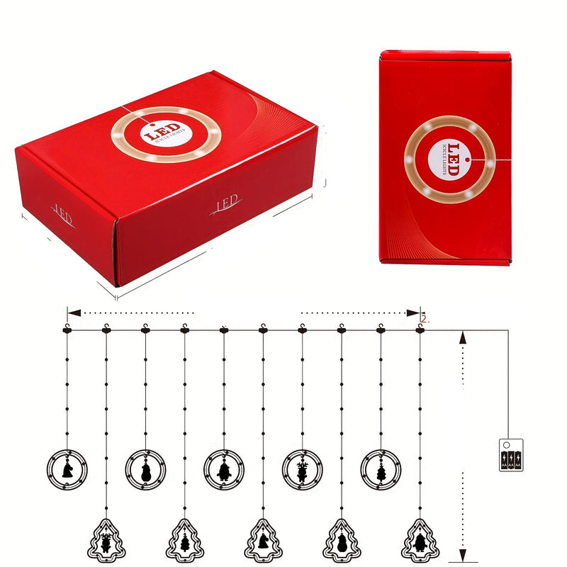 Świąteczny Pierścień Życzeń z Lampkami i 10 Mini Figurkami