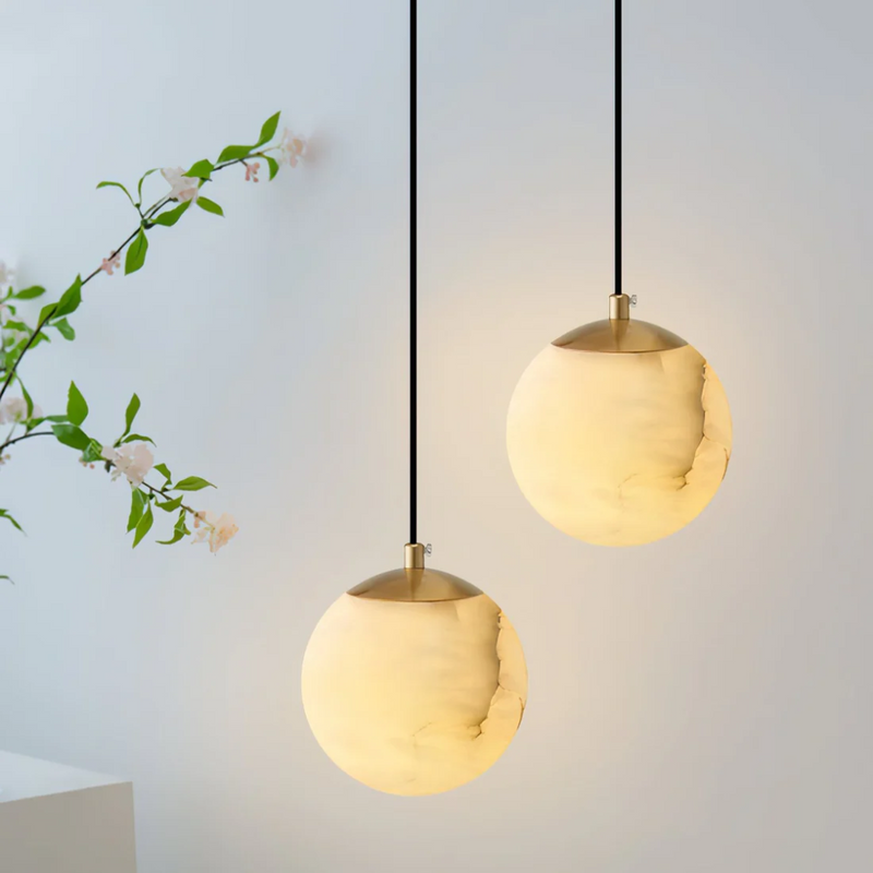 Alabastrowa Lampa Wisząca Kula