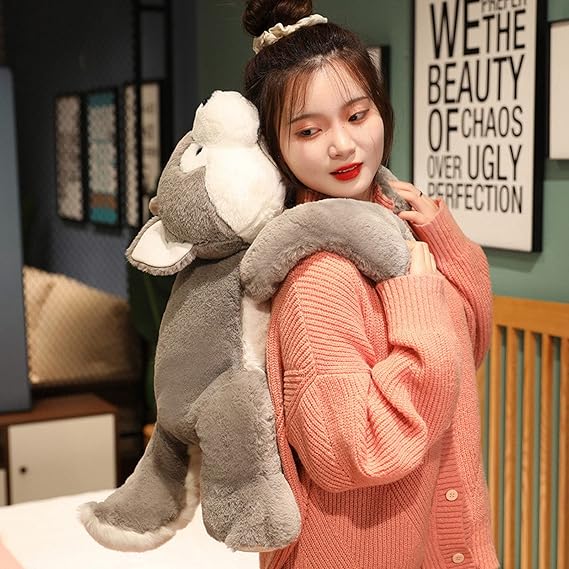 Kojący pluszowy wilk zapewniający ulgę w stresie i komfort snu