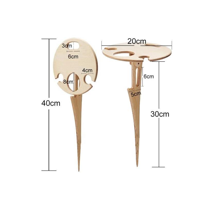 Przenośny uchwyt na wino do stylowej ekspozycji w domu lub na pikniku