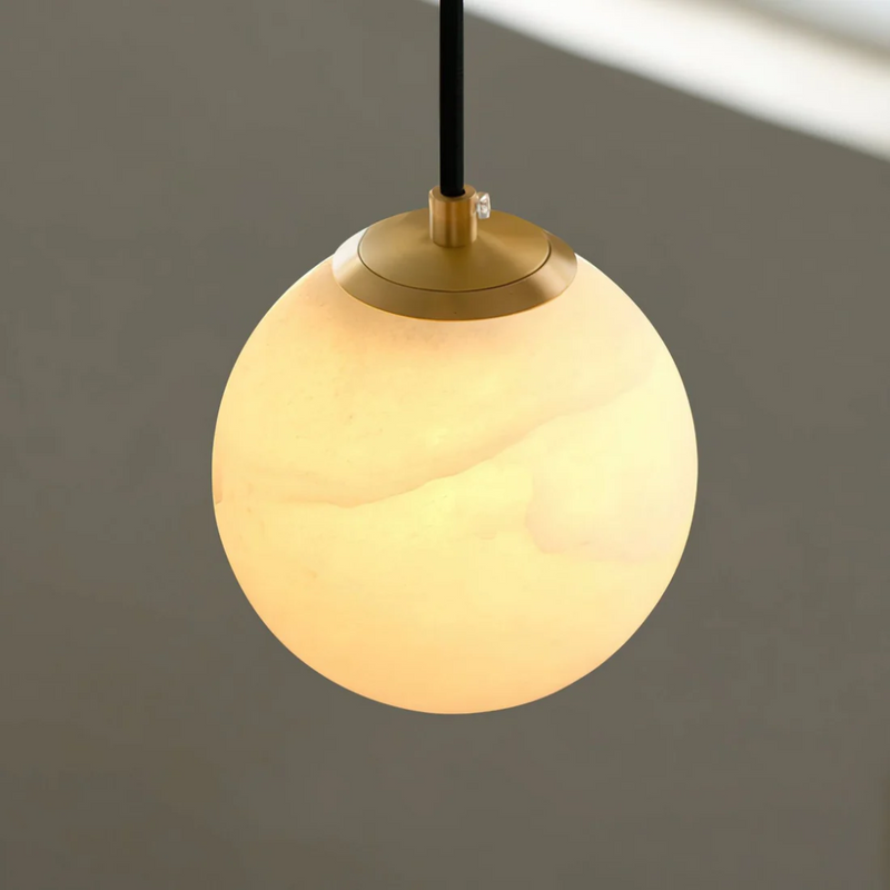 Alabastrowa Lampa Wisząca Kula