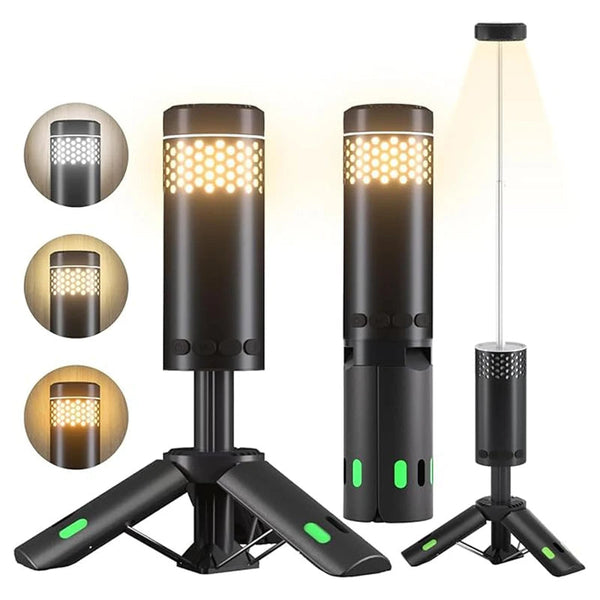 Akumulatorowa lampa kempingowa LED ze statywem i powerbankiem – 45 godzin świecenia 0