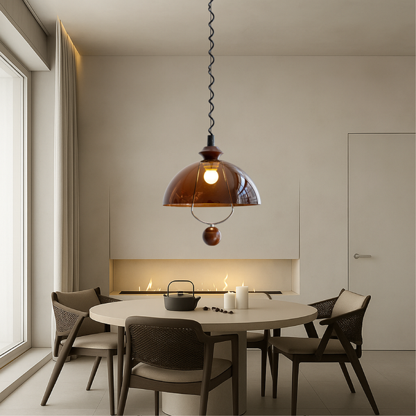 Antyczna Lampa Wisząca z Metalowym Wykończeniem, Regulowana Wysokość, Idealna do Salonu i Jadalni, Lampa nad Stół 1