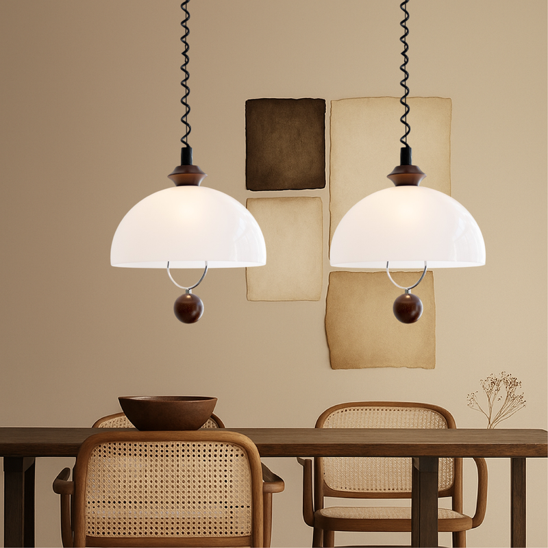 Antyczna Lampa Wisząca z Metalowym Wykończeniem, Regulowana Wysokość, Idealna do Salonu i Jadalni, Lampa nad Stół 3