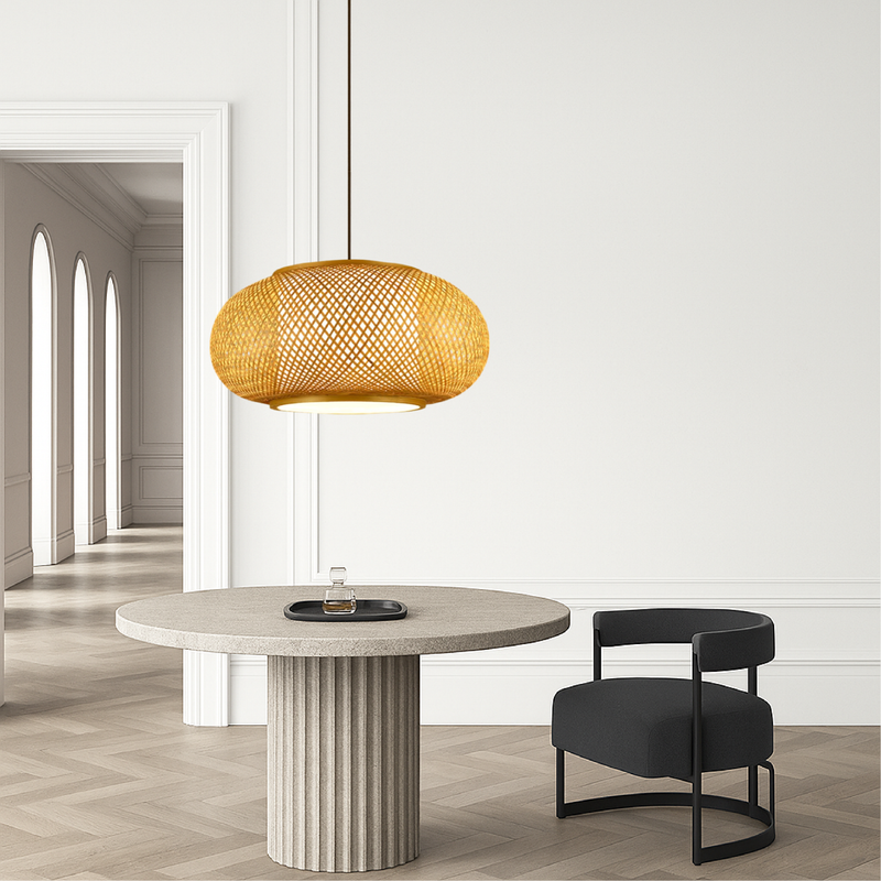 Bambusowa Lampa Wisząca do Salonu z Regulacją Wysokości – Nowoczesne Oświetlenie Nad Stół w Stylu Skandynawskim 7