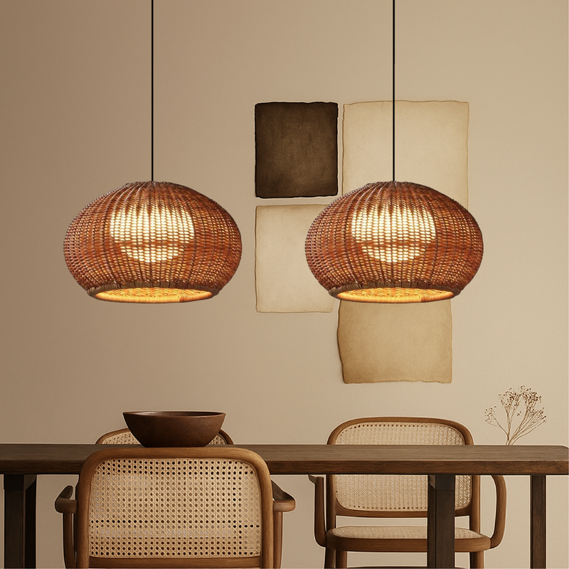 Bambusowa Lampa Wisząca z Regulowaną Wysokością do Salonu i Jadalni – Naturalny Materiał, Stylowy Design, Idealna Nad Stół 3