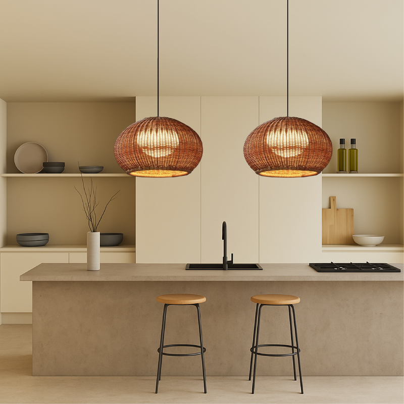 Bambusowa Lampa Wisząca z Regulowaną Wysokością do Salonu i Jadalni – Naturalny Materiał, Stylowy Design, Idealna Nad Stół 4
