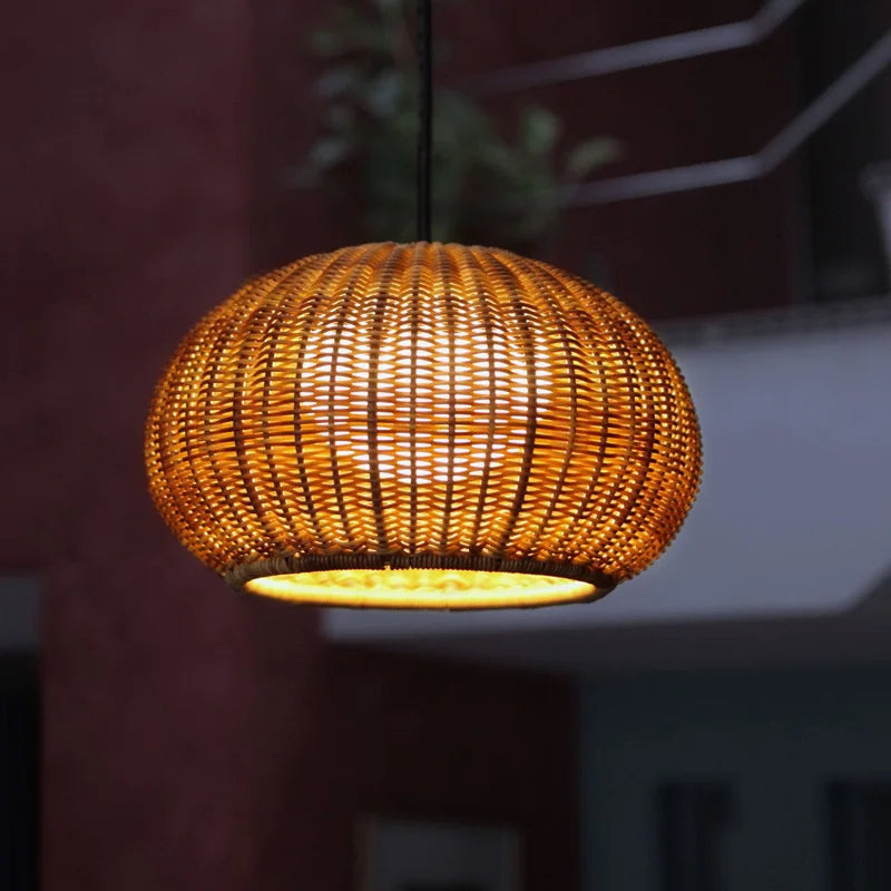 Bambusowa Lampa Wisząca z Regulowaną Wysokością do Salonu i Jadalni – Naturalny Materiał, Stylowy Design, Idealna Nad Stół 5