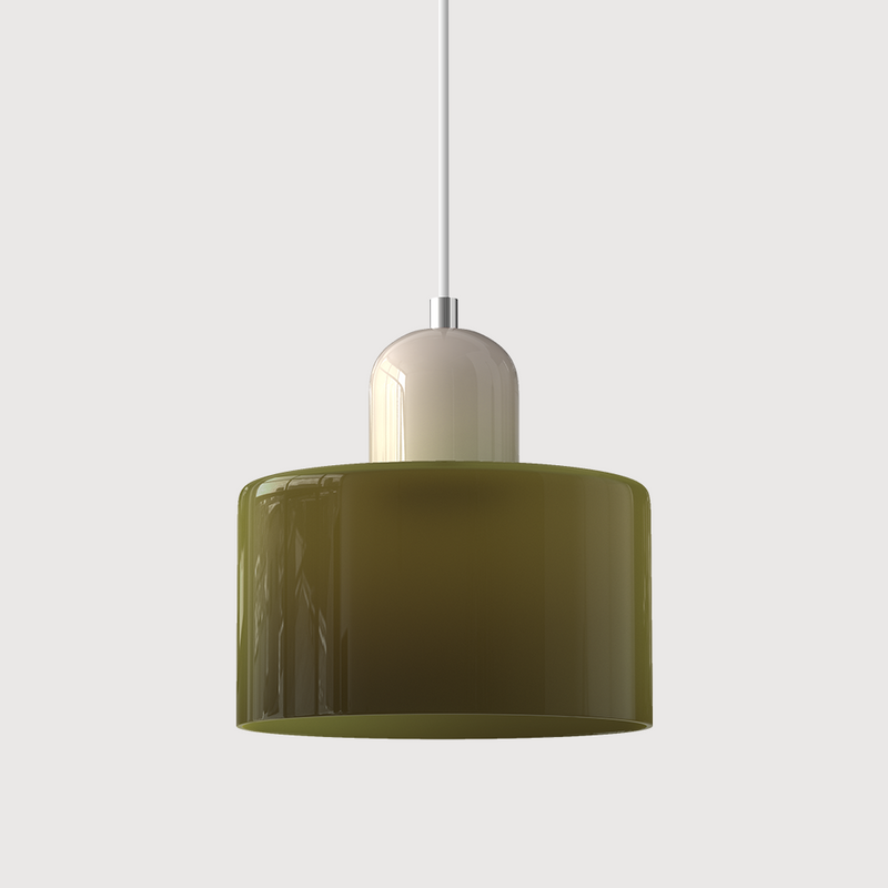 Nowoczesna Lampa z Kolorowego Szkła i Geometryczną Formą