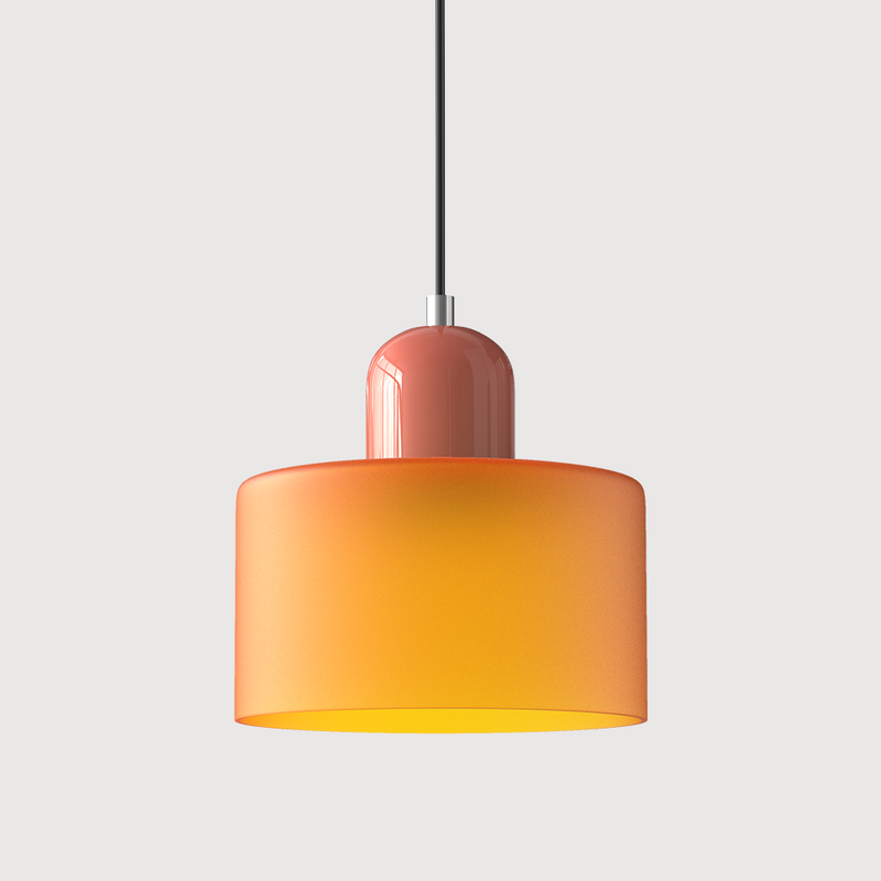 Nowoczesna Lampa z Kolorowego Szkła i Geometryczną Formą