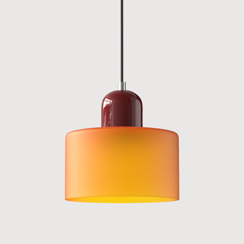 Nowoczesna Lampa z Kolorowego Szkła i Geometryczną Formą