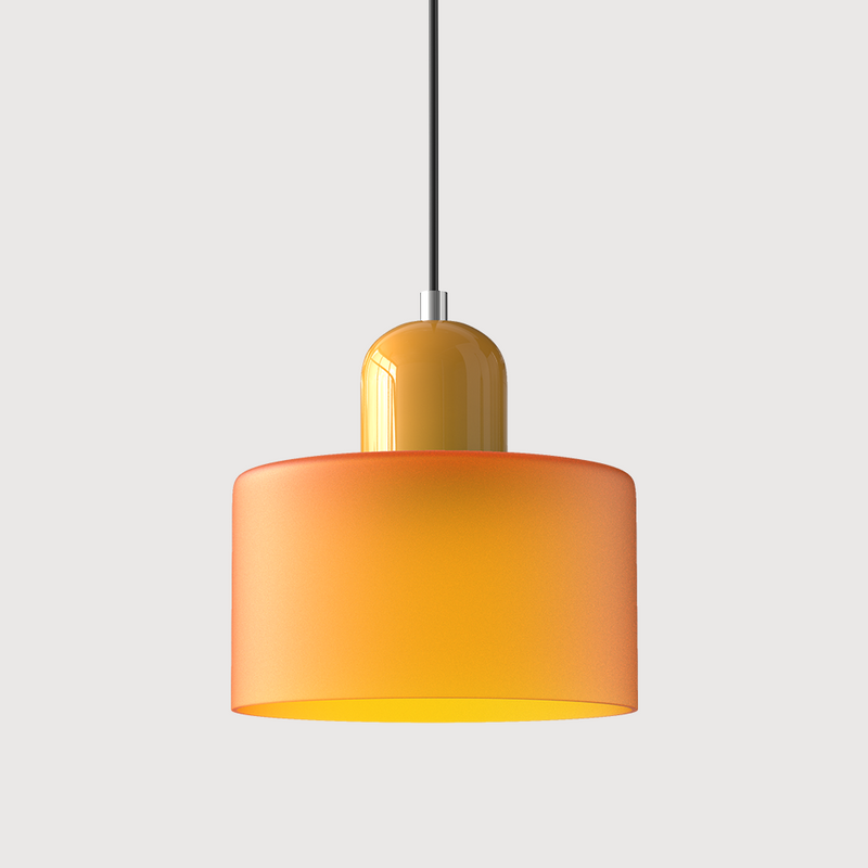 Nowoczesna Lampa z Kolorowego Szkła i Geometryczną Formą
