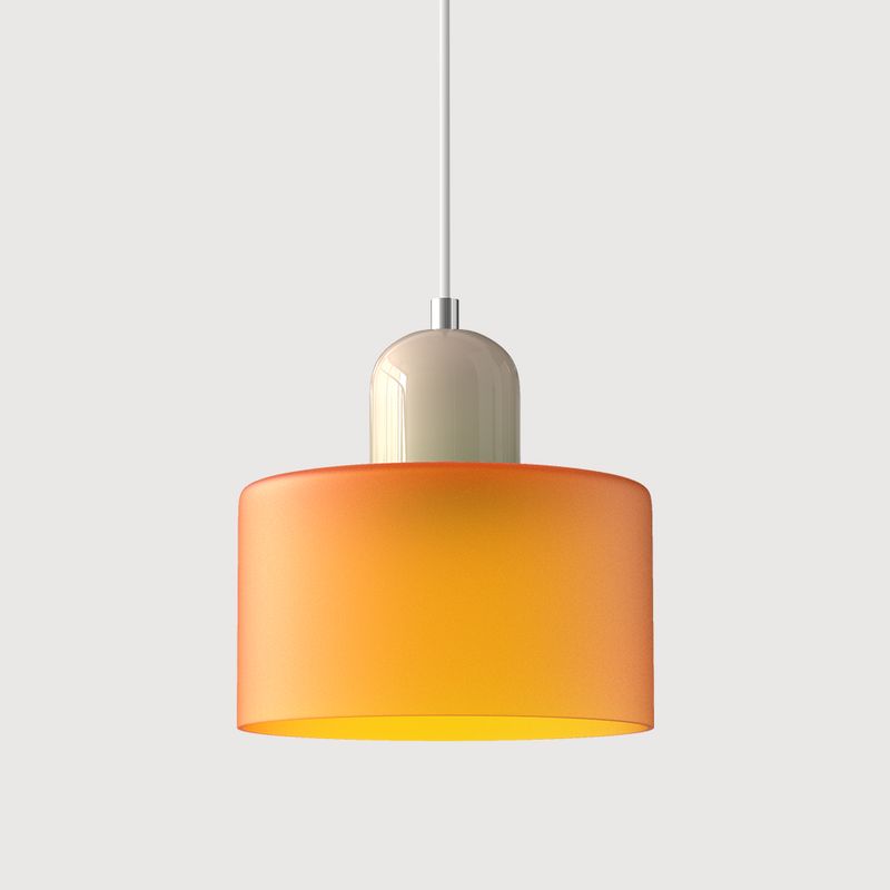 Nowoczesna Lampa z Kolorowego Szkła i Geometryczną Formą