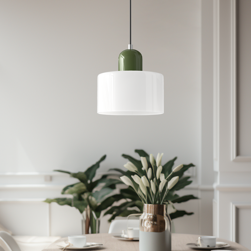 Nowoczesna Lampa z Kolorowego Szkła i Geometryczną Formą