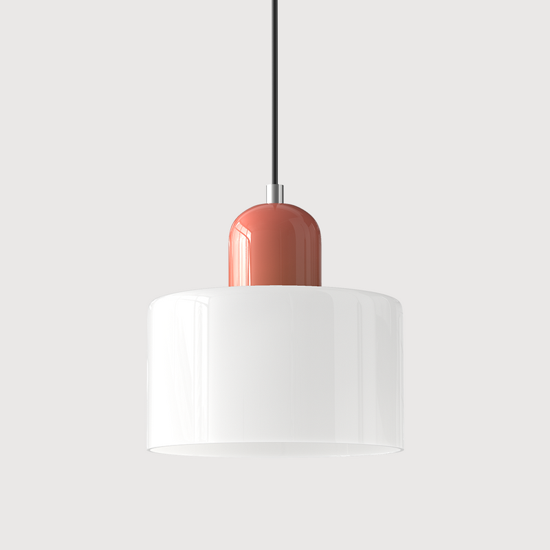 Nowoczesna Lampa z Kolorowego Szkła i Geometryczną Formą