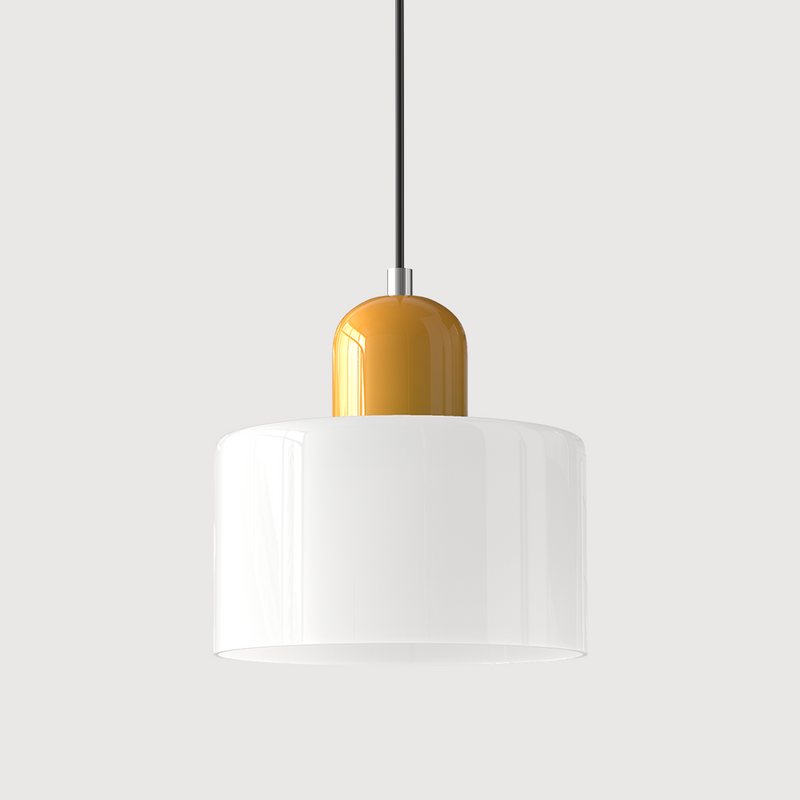 Nowoczesna Lampa z Kolorowego Szkła i Geometryczną Formą