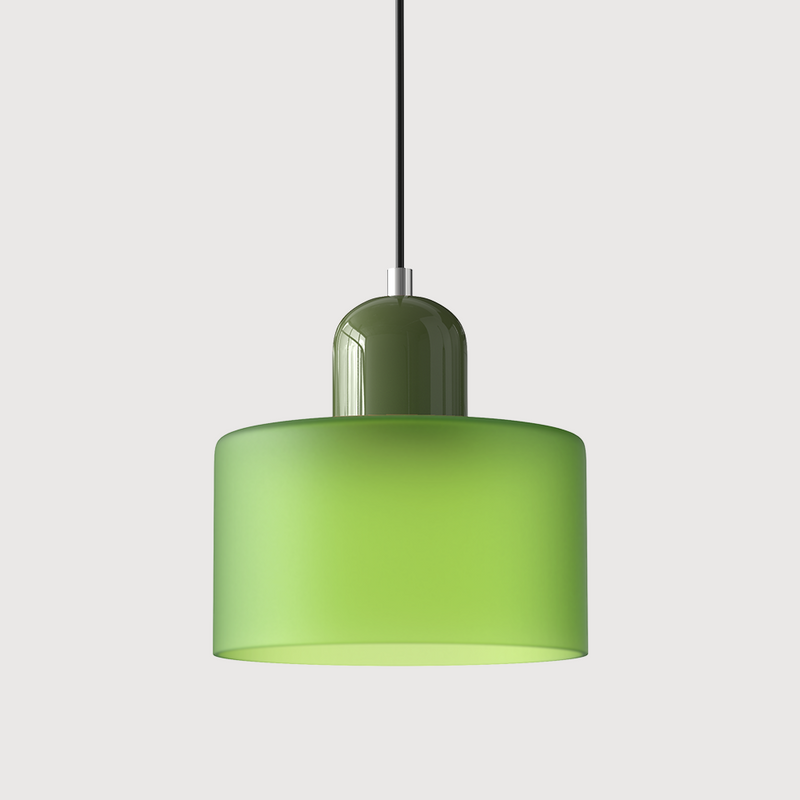 Nowoczesna Lampa z Kolorowego Szkła i Geometryczną Formą
