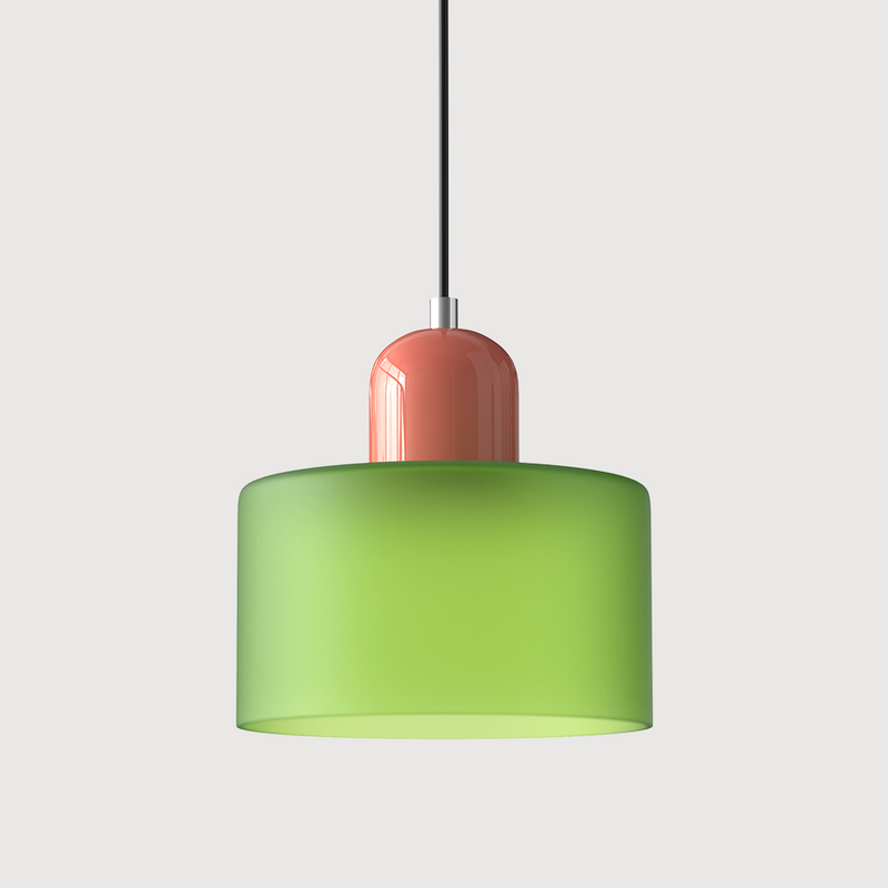 Nowoczesna Lampa z Kolorowego Szkła i Geometryczną Formą
