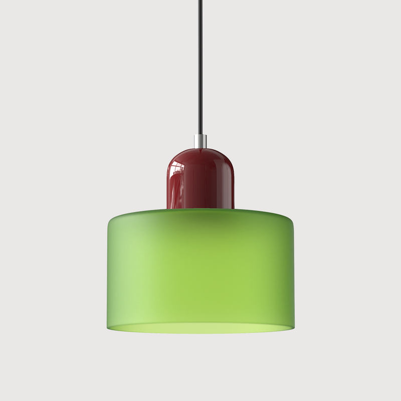 Nowoczesna Lampa z Kolorowego Szkła i Geometryczną Formą
