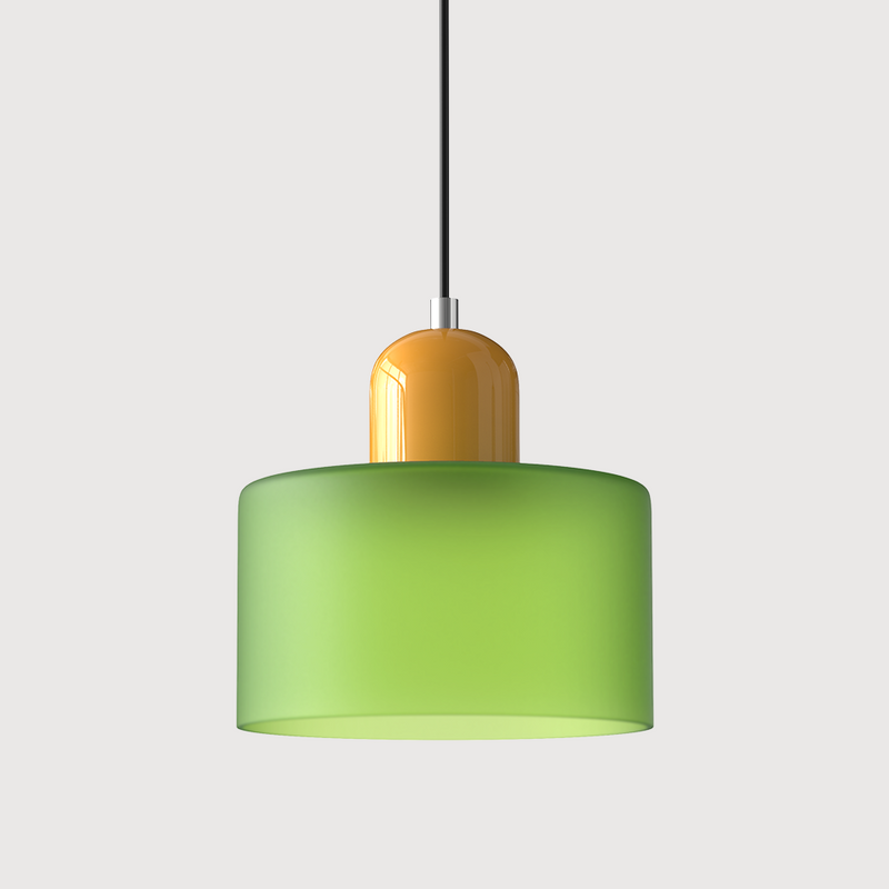 Nowoczesna Lampa z Kolorowego Szkła i Geometryczną Formą