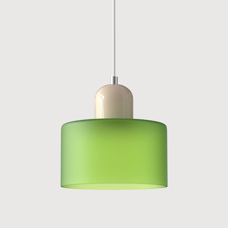 Nowoczesna Lampa z Kolorowego Szkła i Geometryczną Formą