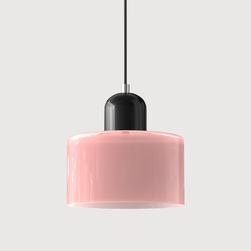 Nowoczesna Lampa z Kolorowego Szkła i Geometryczną Formą