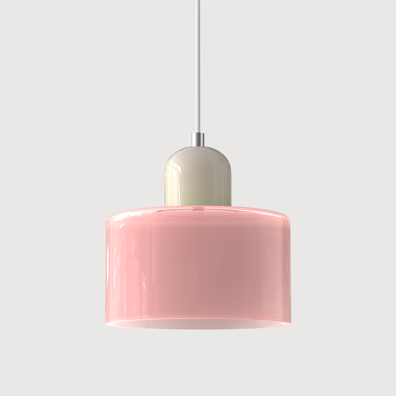 Nowoczesna Lampa z Kolorowego Szkła i Geometryczną Formą