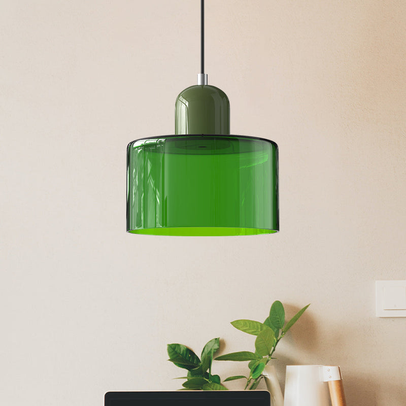 Nowoczesna Lampa z Kolorowego Szkła i Geometryczną Formą