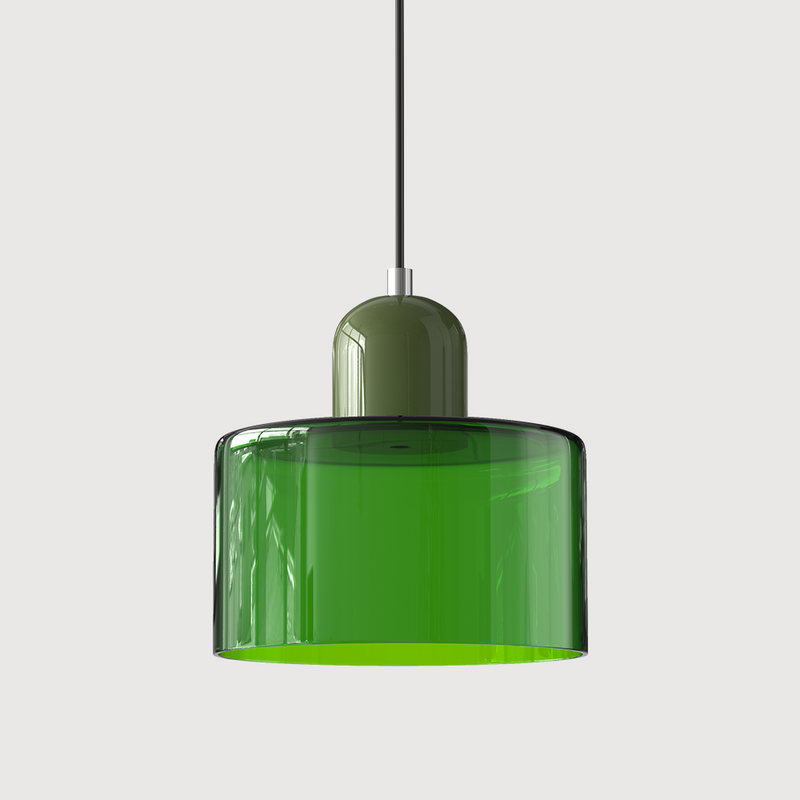 Nowoczesna Lampa z Kolorowego Szkła i Geometryczną Formą