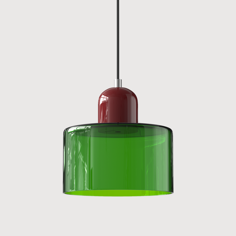 Nowoczesna Lampa z Kolorowego Szkła i Geometryczną Formą