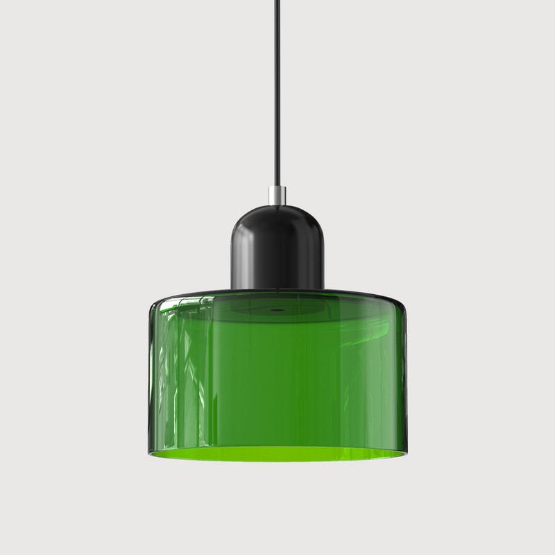 Nowoczesna Lampa z Kolorowego Szkła i Geometryczną Formą